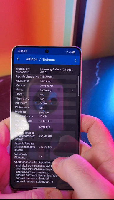 Сверхтонкий флагман Samsung Galaxy S25 Edge: первые фото работающего прототипа и подтвержденные характеристики